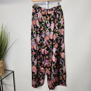NWT‎ Floral Paisley Print Wide Leg Lounge Pants Women's Size L